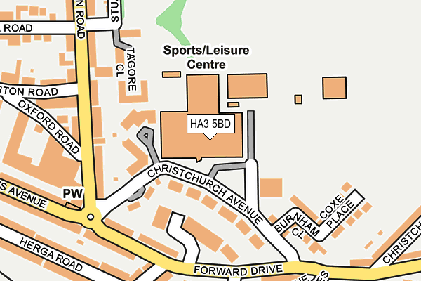 HA3 5BD map - OS OpenMap – Local (Ordnance Survey) HA3 5BD map - OS OpenMap – Local (Ordnance Survey)