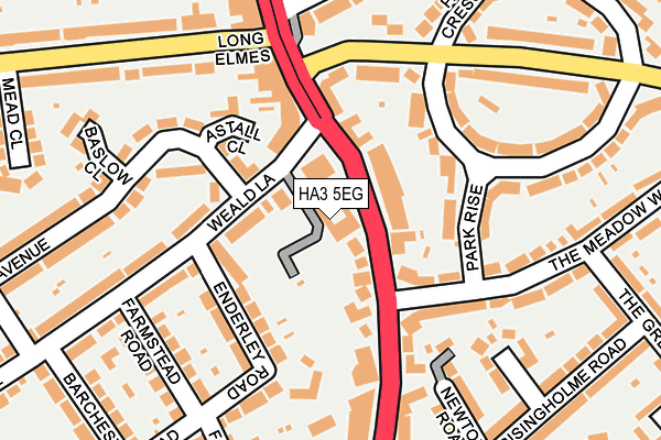 HA3 5EG map - OS OpenMap – Local (Ordnance Survey) HA3 5EG map - OS OpenMap – Local (Ordnance Survey)