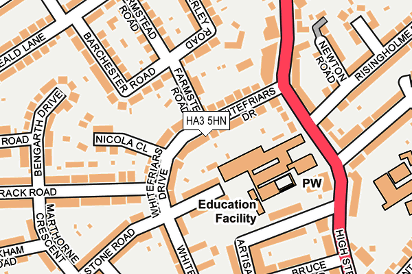 HA3 5HN map - OS OpenMap – Local (Ordnance Survey) HA3 5HN map - OS OpenMap – Local (Ordnance Survey)