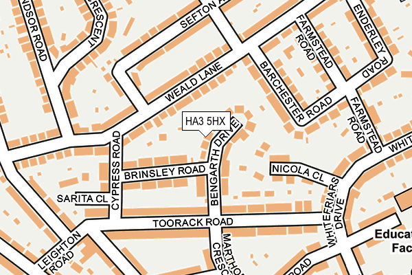 HA3 5HX map - OS OpenMap – Local (Ordnance Survey) HA3 5HX map - OS OpenMap – Local (Ordnance Survey)