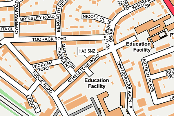HA3 5NZ map - OS OpenMap – Local (Ordnance Survey) HA3 5NZ map - OS OpenMap – Local (Ordnance Survey)