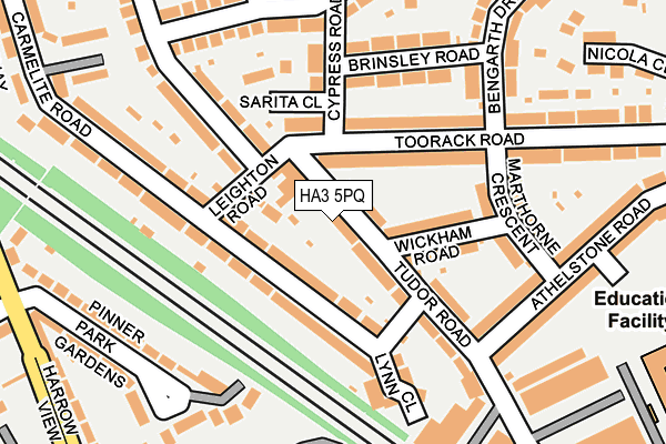 HA3 5PQ map - OS OpenMap – Local (Ordnance Survey) HA3 5PQ map - OS OpenMap – Local (Ordnance Survey)