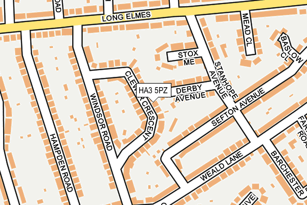 HA3 5PZ map - OS OpenMap – Local (Ordnance Survey) HA3 5PZ map - OS OpenMap – Local (Ordnance Survey)