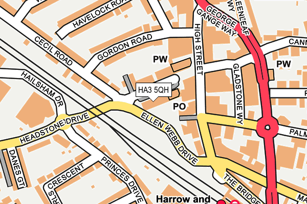 HA3 5QH map - OS OpenMap – Local (Ordnance Survey) HA3 5QH map - OS OpenMap – Local (Ordnance Survey)