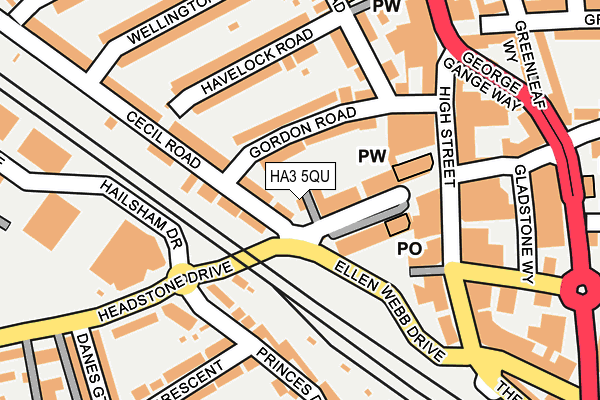 HA3 5QU map - OS OpenMap – Local (Ordnance Survey) HA3 5QU map - OS OpenMap – Local (Ordnance Survey)