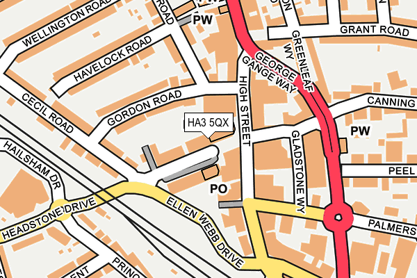 HA3 5QX map - OS OpenMap – Local (Ordnance Survey) HA3 5QX map - OS OpenMap – Local (Ordnance Survey)