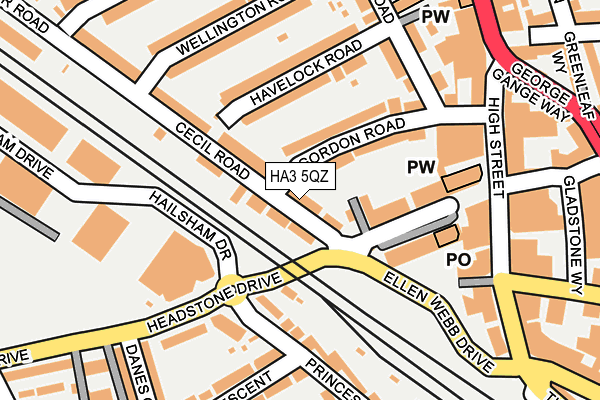 HA3 5QZ map - OS OpenMap – Local (Ordnance Survey) HA3 5QZ map - OS OpenMap – Local (Ordnance Survey)