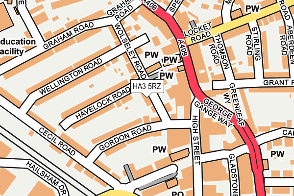 HA3 5RZ map - OS OpenMap – Local (Ordnance Survey) HA3 5RZ map - OS OpenMap – Local (Ordnance Survey)