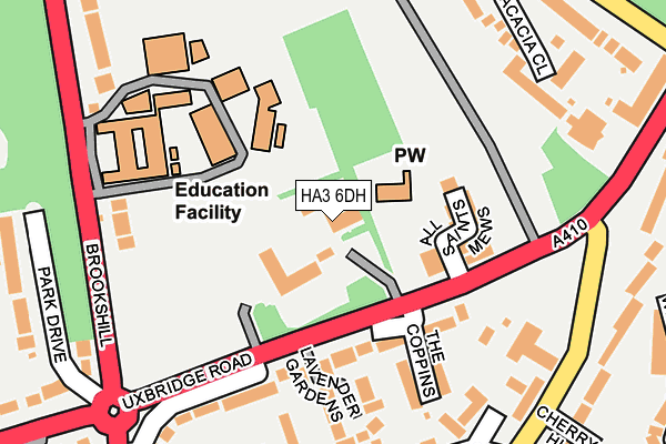 HA3 6DH map - OS OpenMap – Local (Ordnance Survey)