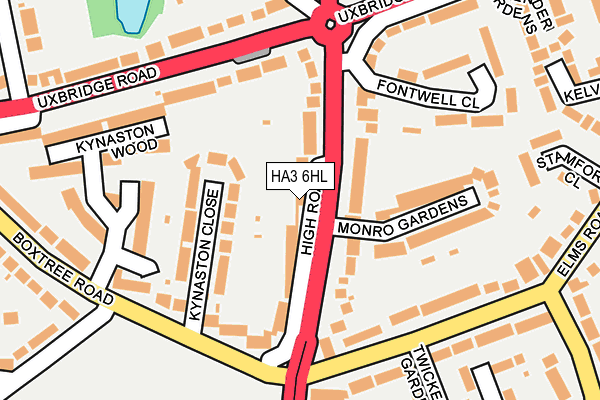HA3 6HL map - OS OpenMap – Local (Ordnance Survey) HA3 6HL map - OS OpenMap – Local (Ordnance Survey)