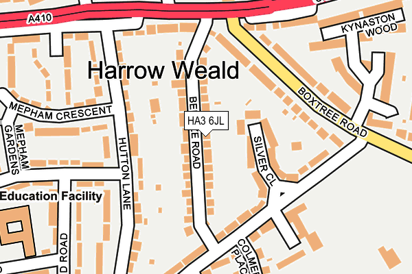 HA3 6JL map - OS OpenMap – Local (Ordnance Survey) HA3 6JL map - OS OpenMap – Local (Ordnance Survey)
