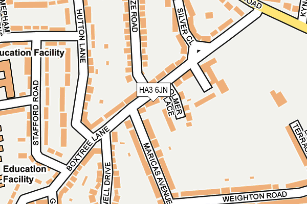 HA3 6JN map - OS OpenMap – Local (Ordnance Survey) HA3 6JN map - OS OpenMap – Local (Ordnance Survey)