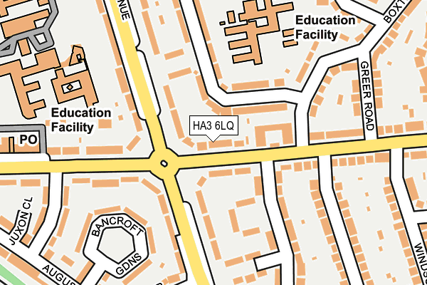 HA3 6LQ map - OS OpenMap – Local (Ordnance Survey)