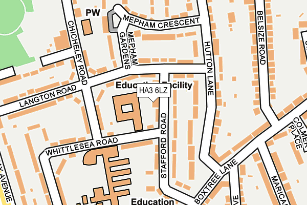 HA3 6LZ map - OS OpenMap – Local (Ordnance Survey) HA3 6LZ map - OS OpenMap – Local (Ordnance Survey)