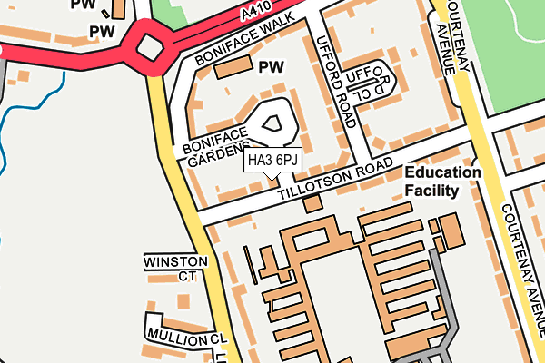 HA3 6PJ map - OS OpenMap – Local (Ordnance Survey)