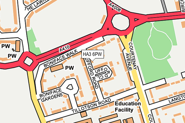 HA3 6PW map - OS OpenMap – Local (Ordnance Survey) HA3 6PW map - OS OpenMap – Local (Ordnance Survey)