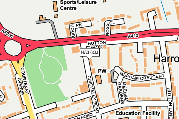 HA3 6QJ map - OS OpenMap – Local (Ordnance Survey)