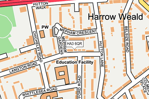 HA3 6QR map - OS OpenMap – Local (Ordnance Survey)