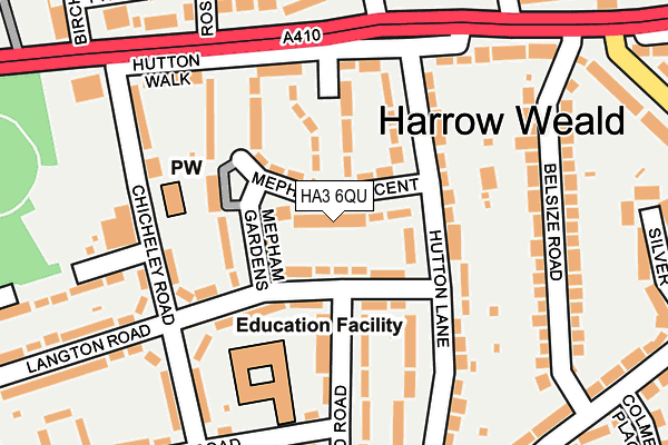 HA3 6QU map - OS OpenMap – Local (Ordnance Survey)