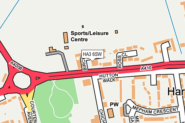 HA3 6SW map - OS OpenMap – Local (Ordnance Survey)