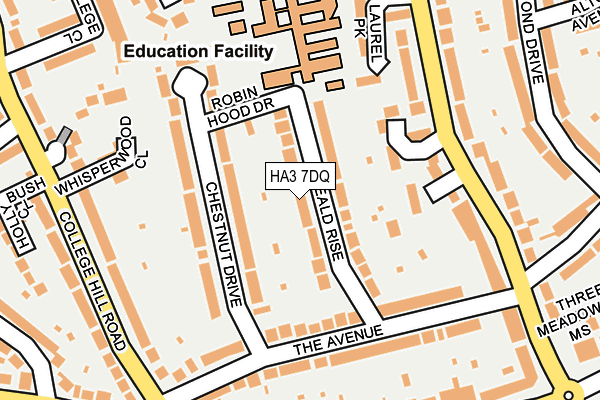 HA3 7DQ map - OS OpenMap – Local (Ordnance Survey) HA3 7DQ map - OS OpenMap – Local (Ordnance Survey)