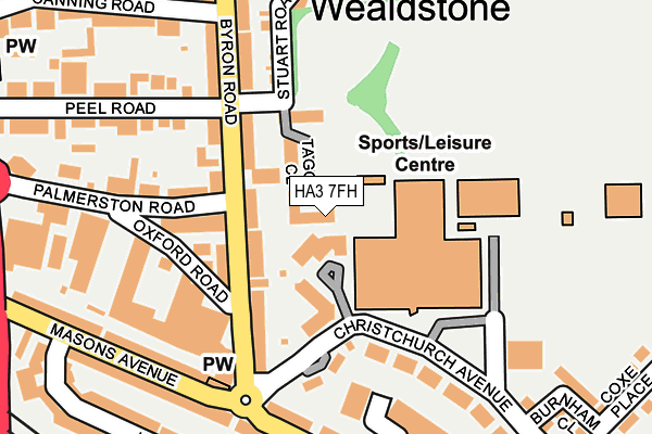 HA3 7FH map - OS OpenMap – Local (Ordnance Survey) HA3 7FH map - OS OpenMap – Local (Ordnance Survey)