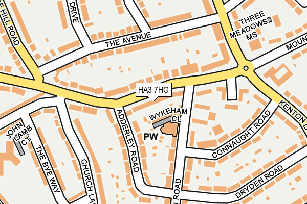 HA3 7HG map - OS OpenMap – Local (Ordnance Survey) HA3 7HG map - OS OpenMap – Local (Ordnance Survey)