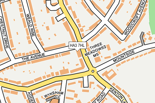 HA3 7HL map - OS OpenMap – Local (Ordnance Survey) HA3 7HL map - OS OpenMap – Local (Ordnance Survey)