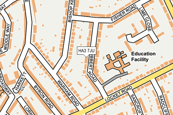 HA3 7JU map - OS OpenMap – Local (Ordnance Survey) HA3 7JU map - OS OpenMap – Local (Ordnance Survey)