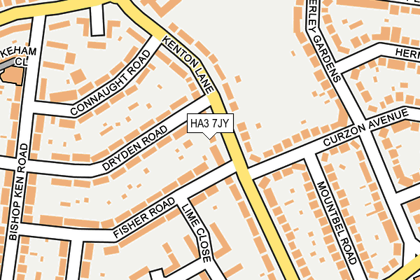 HA3 7JY map - OS OpenMap – Local (Ordnance Survey) HA3 7JY map - OS OpenMap – Local (Ordnance Survey)