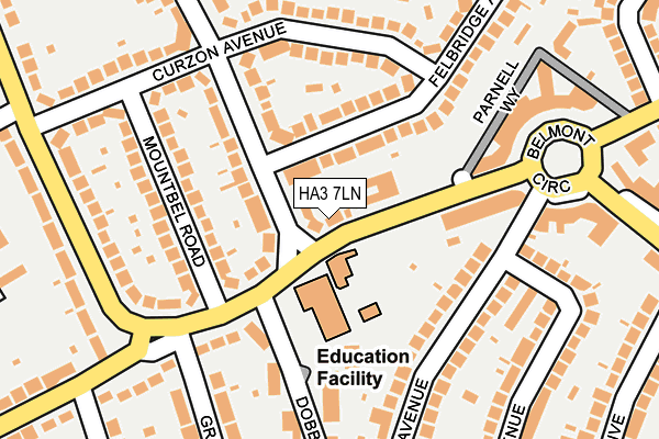 HA3 7LN map - OS OpenMap – Local (Ordnance Survey) HA3 7LN map - OS OpenMap – Local (Ordnance Survey)
