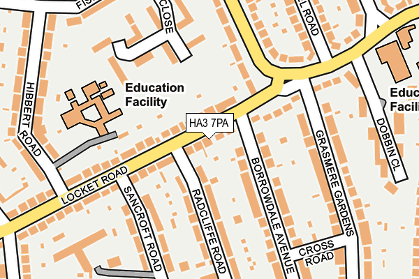 HA3 7PA map - OS OpenMap – Local (Ordnance Survey) HA3 7PA map - OS OpenMap – Local (Ordnance Survey)