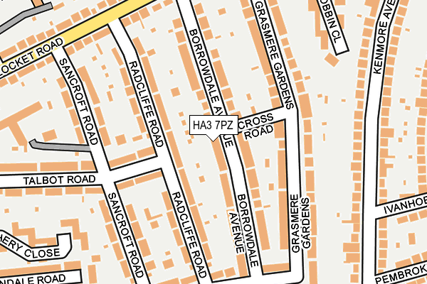HA3 7PZ map - OS OpenMap – Local (Ordnance Survey) HA3 7PZ map - OS OpenMap – Local (Ordnance Survey)