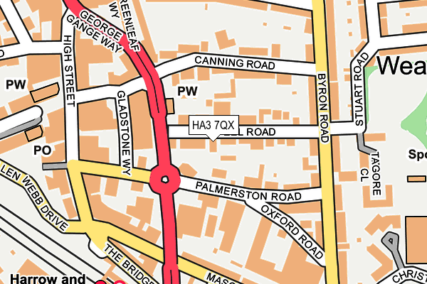 HA3 7QX map - OS OpenMap – Local (Ordnance Survey) HA3 7QX map - OS OpenMap – Local (Ordnance Survey)