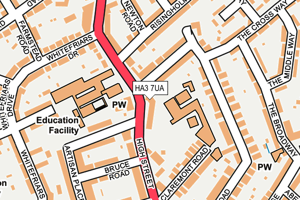 HA3 7UA map - OS OpenMap – Local (Ordnance Survey) HA3 7UA map - OS OpenMap – Local (Ordnance Survey)