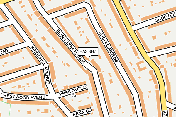 HA3 8HZ map - OS OpenMap – Local (Ordnance Survey) HA3 8HZ map - OS OpenMap – Local (Ordnance Survey)