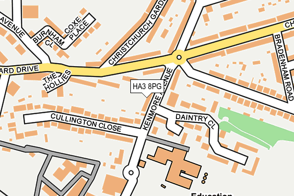HA3 8PG map - OS OpenMap – Local (Ordnance Survey) HA3 8PG map - OS OpenMap – Local (Ordnance Survey)