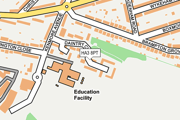 HA3 8PT map - OS OpenMap – Local (Ordnance Survey) HA3 8PT map - OS OpenMap – Local (Ordnance Survey)
