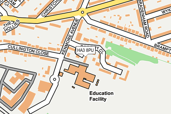 HA3 8PU map - OS OpenMap – Local (Ordnance Survey) HA3 8PU map - OS OpenMap – Local (Ordnance Survey)