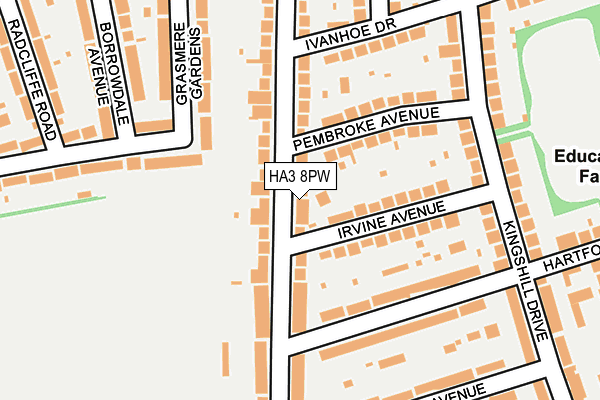HA3 8PW map - OS OpenMap – Local (Ordnance Survey) HA3 8PW map - OS OpenMap – Local (Ordnance Survey)