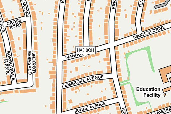 HA3 8QH map - OS OpenMap – Local (Ordnance Survey)