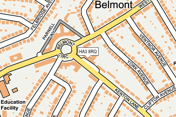 HA3 8RQ map - OS OpenMap – Local (Ordnance Survey) HA3 8RQ map - OS OpenMap – Local (Ordnance Survey)