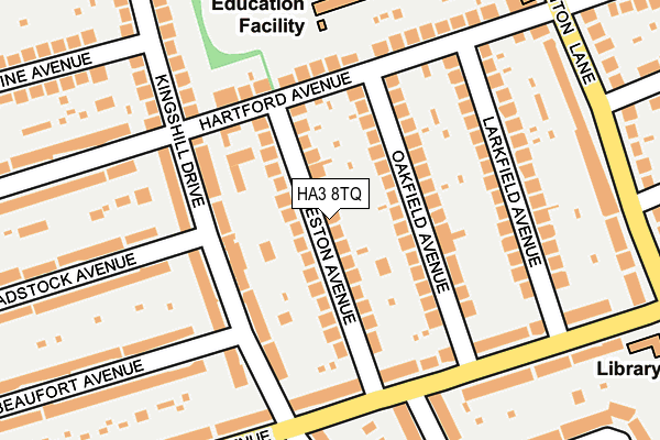 HA3 8TQ map - OS OpenMap – Local (Ordnance Survey) HA3 8TQ map - OS OpenMap – Local (Ordnance Survey)