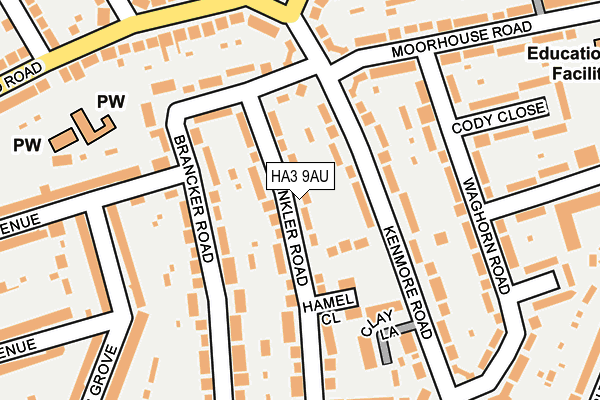 HA3 9AU map - OS OpenMap – Local (Ordnance Survey) HA3 9AU map - OS OpenMap – Local (Ordnance Survey)