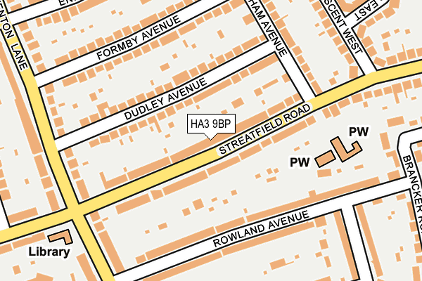 HA3 9BP map - OS OpenMap – Local (Ordnance Survey) HA3 9BP map - OS OpenMap – Local (Ordnance Survey)