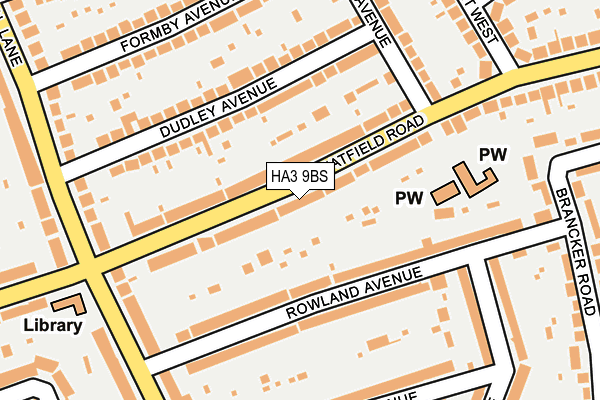 HA3 9BS map - OS OpenMap – Local (Ordnance Survey) HA3 9BS map - OS OpenMap – Local (Ordnance Survey)