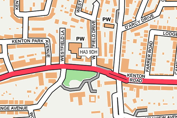 HA3 9DH map - OS OpenMap – Local (Ordnance Survey)