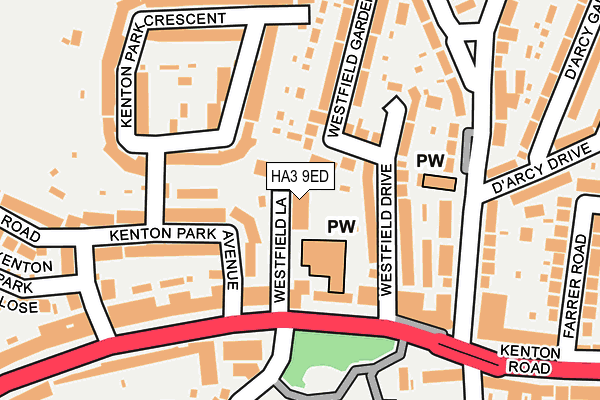 HA3 9ED map - OS OpenMap – Local (Ordnance Survey) HA3 9ED map - OS OpenMap – Local (Ordnance Survey)