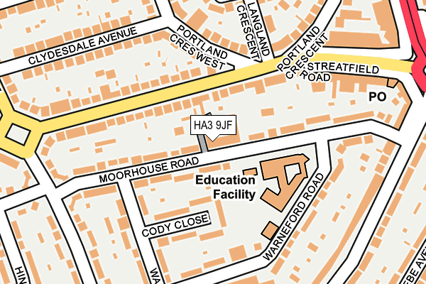 HA3 9JF map - OS OpenMap – Local (Ordnance Survey) HA3 9JF map - OS OpenMap – Local (Ordnance Survey)