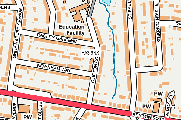 HA3 9NX map - OS OpenMap – Local (Ordnance Survey) HA3 9NX map - OS OpenMap – Local (Ordnance Survey)